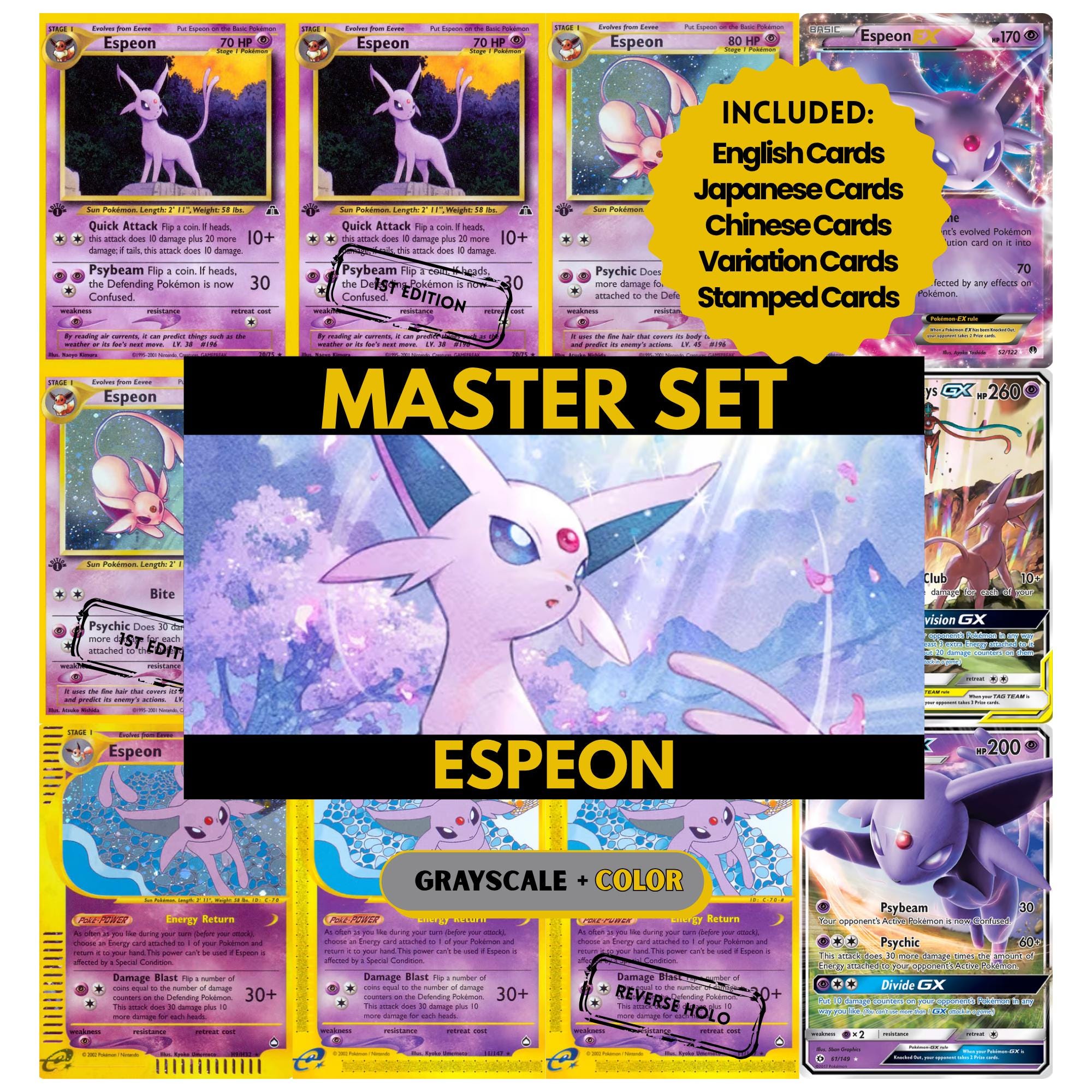 espeon card binder Pokemon TCG Official Espeon 480 Slots File Binder From Chinese Eevee Gift  Box