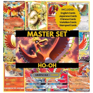 Ho-Oh Master Set Binder Pages | Pokémon TCG Placeholder Cards | Printable PDF