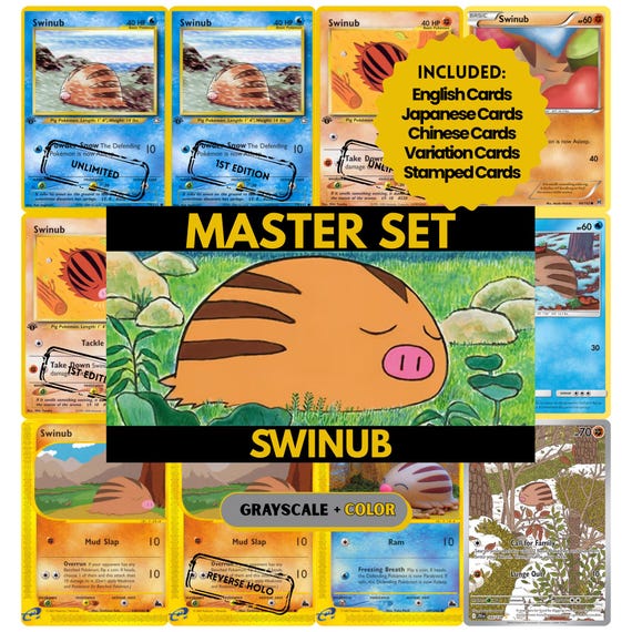 pokemon card swinub AR (106/100) - Battle Partners (sv9) Water Colorless Anyone else feel bad for