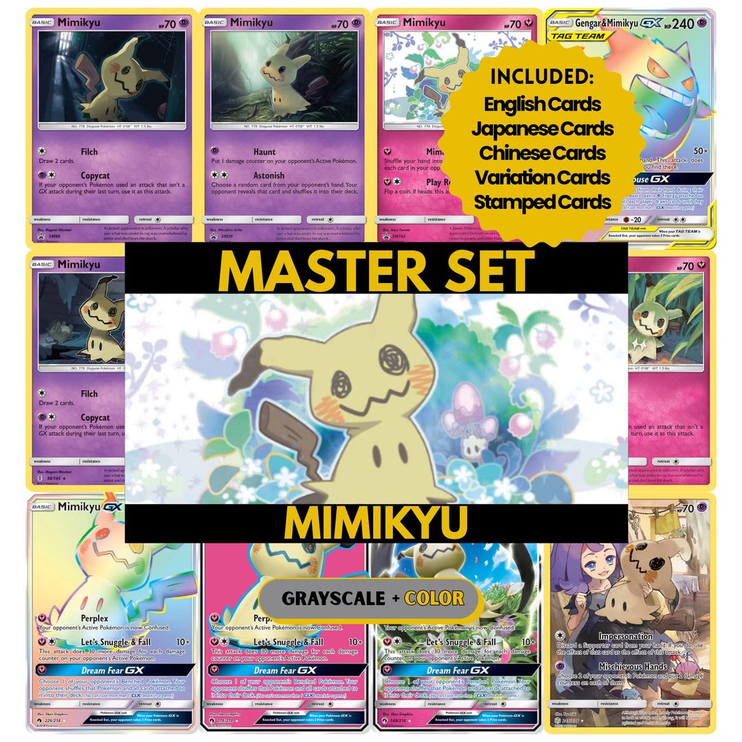 mimikyu pokemon card binder Hand Painted VaultX One of a Kind Binder The Paint Penguin Mimikyu Master Set Binder Pages,