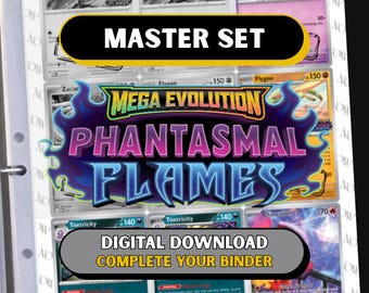 Set completo di segnaposto per Phantasmal Flames, pagine stampabili per raccoglitore + lista di controllo (download digitale)