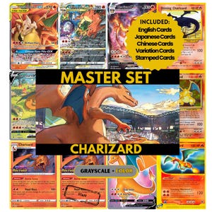 Charizard Master Set Binder Pages, Pokemon Placeholder Cards, Printable PDF & Digital Download