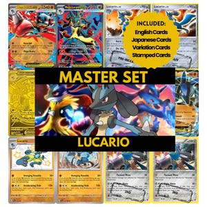 Lucario Master Set Binder Pages | English, Japanese, Variations (PDF Download)
