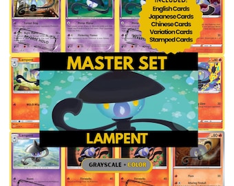 Lampent Master Set Binderseiten, Pokemon Platzhalterkarten, druckbare PDF & digitaler Download