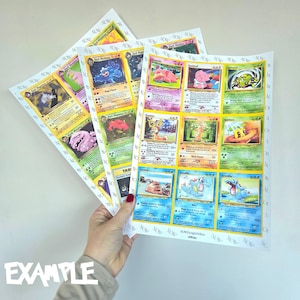 Ascended Heroes printable binder pages displayed as an example, showing how the digital checklist looks when printed.