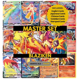 Blaziken Master Set Binder Seiten, Pokémon Platzhalter, Tcg Binder Einlagen, druckbare PDF (Digitaler Download)
