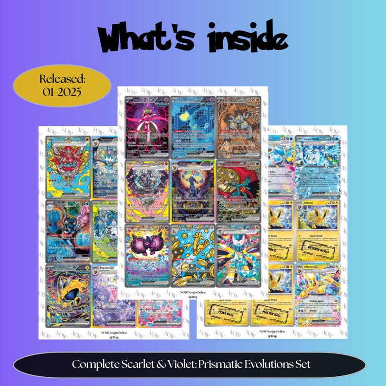Pokemon TCG Prismatic Evolutions - Pick Your Card (Ungraded, Near Mint Or Better)
