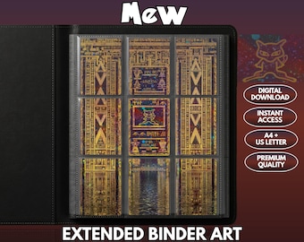 Ancient Mew Extended Binder Art Pokémon Binder Display (Digital Download + Printable)