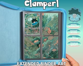 Clamperl 195 Extended Art 4-Pocket Binder Pokémon Display (Digital Download + Printable)