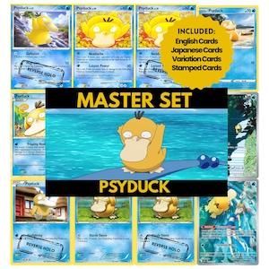 Psyduck Master Set Binder Pages, Pokémon Placeholders, TCG Binder Inserts, Printable PDF (Digital Download)