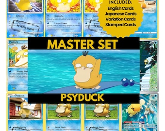 Psyduck Master Set Binder Pages, Pokémon Placeholders, TCG Binder Inserts, Printable PDF (Digital Download)