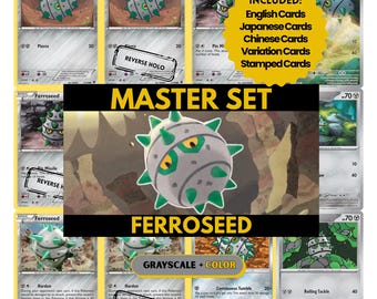Ferroseed Master Set Binder Pages, Pokemon Placeholder Cards, Printable PDF & Digital Download