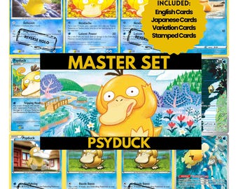 Psyduck Master Set Binder Pages, Pokémon Placeholders, TCG Binder Inserts, Printable PDF (Digital Download)