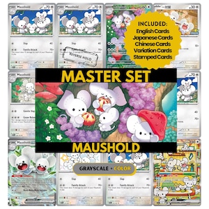 Maushold Master Set Binder Pages, Pokemon Placeholder Cards, Printable PDF & Digital Download