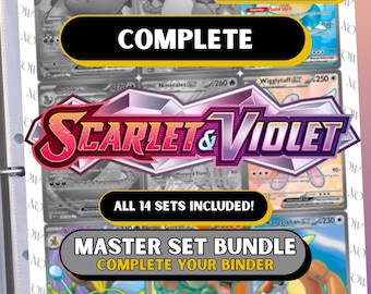 Scarlet & Violet Master Set Bundle Platshållare: 151, Paldean Fates, Pärmsidor + Checklista