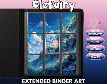 Clefairy 94 Extended Binder Art Pokémon Display (digital nedladdning + utskrivbar)