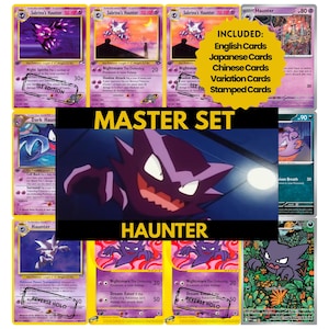 Haunter Master Set Binder Pages, Pokemon Placeholder Cards, Printable PDF & Digital Download