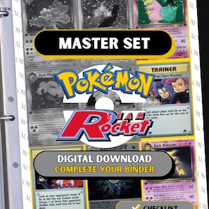 Plantillas maestras del Equipo Rocket, páginas imprimibles para carpeta completa + lista de verificación (descarga digital)