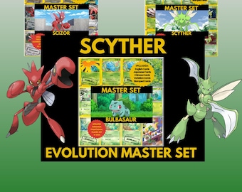 Scyther and Scizor Evolution Master Set Binder Placeholders (PDF Downloads)