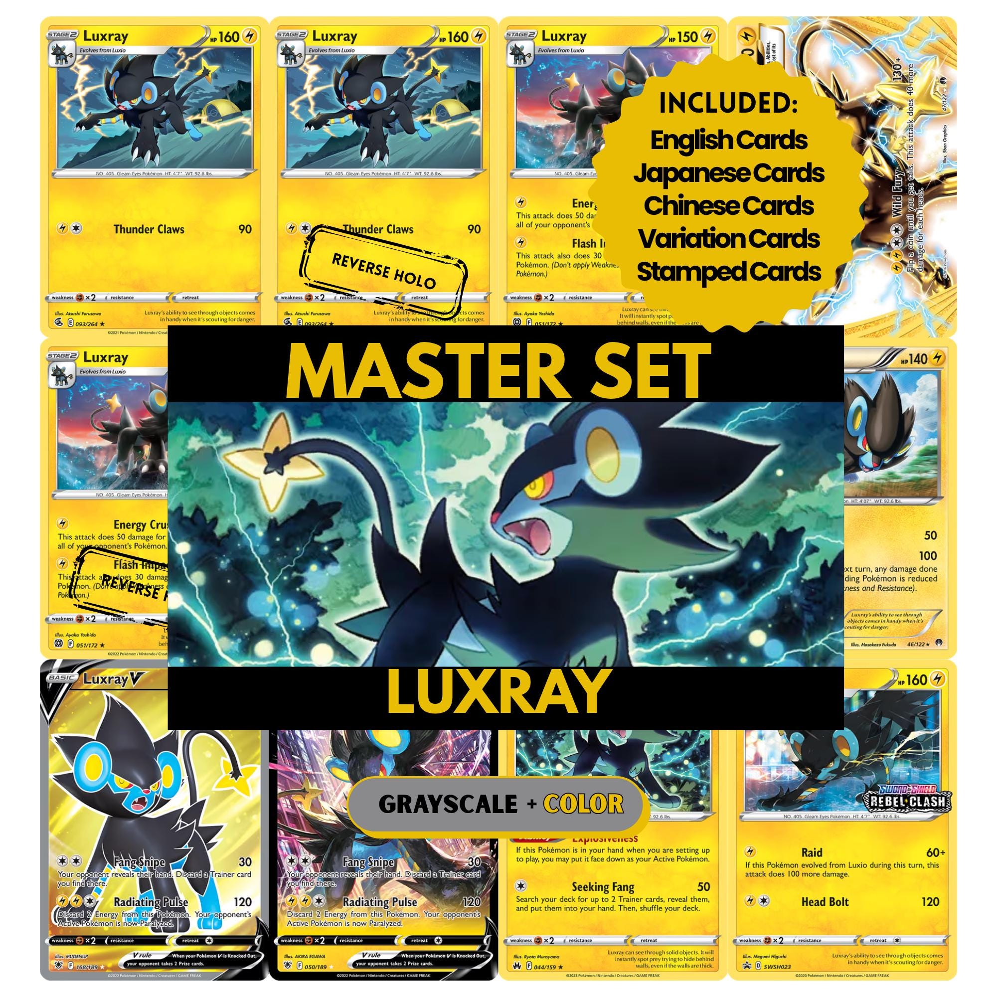 luxray card sleeves Almost completed my Shinx/Luxio/Luxray collection! : r/pkmntcgcollections Store up to 65 of your latest and greatest Luxray Master Set Binder Pages,