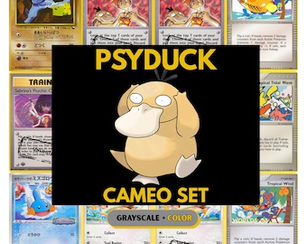 Psyduck Binder Cameo Cards, Pokedex Placeholders, Download + Printable PDF