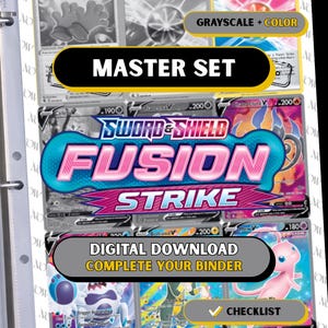 Pokémon Fusion Strike map-placeholders | Complete set printbare pagina's (PDF) + checklist placeholders | Sword & Shield