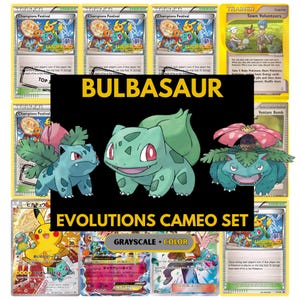 Bulbasaur Evolution Cameo Card Placeholders (PDF Printable Download) | National Pokedex