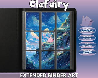 Clefairy 94 Extended Binder Art Perfect Order Pokémon Display (digital nedladdning + utskrivbar)