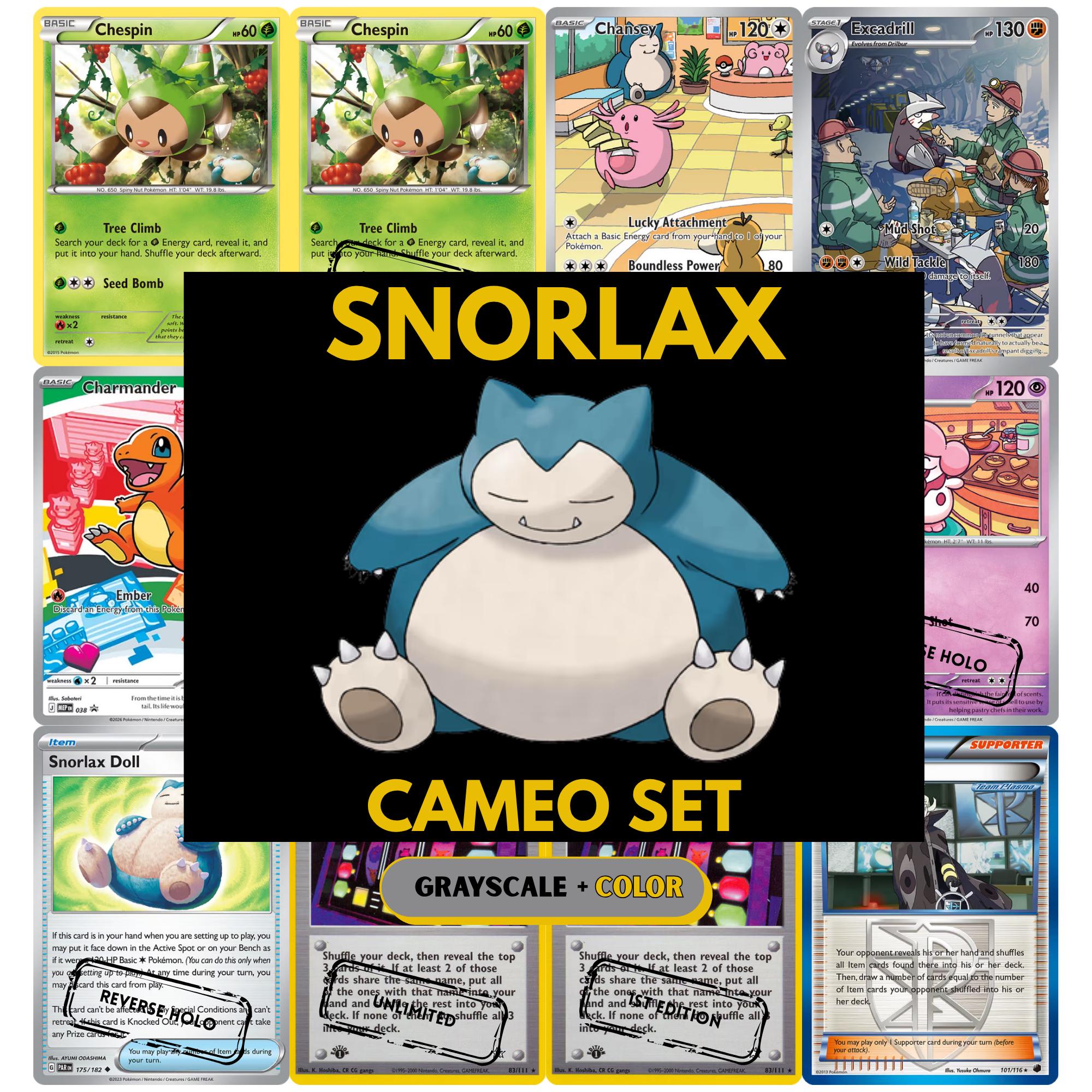 Snorlax Binder Cameo Cards, Pokedex Placeholders, Download +