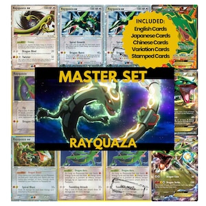 Rayquaza Master Set Binder Pages, Pokémon Placeholders, TCG Binder Inserts, Printable PDF (Digital Download)