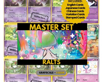 Ralts Master Set Binder Pages, Pokemon Placeholder Cards, Printable PDF & Digital Download