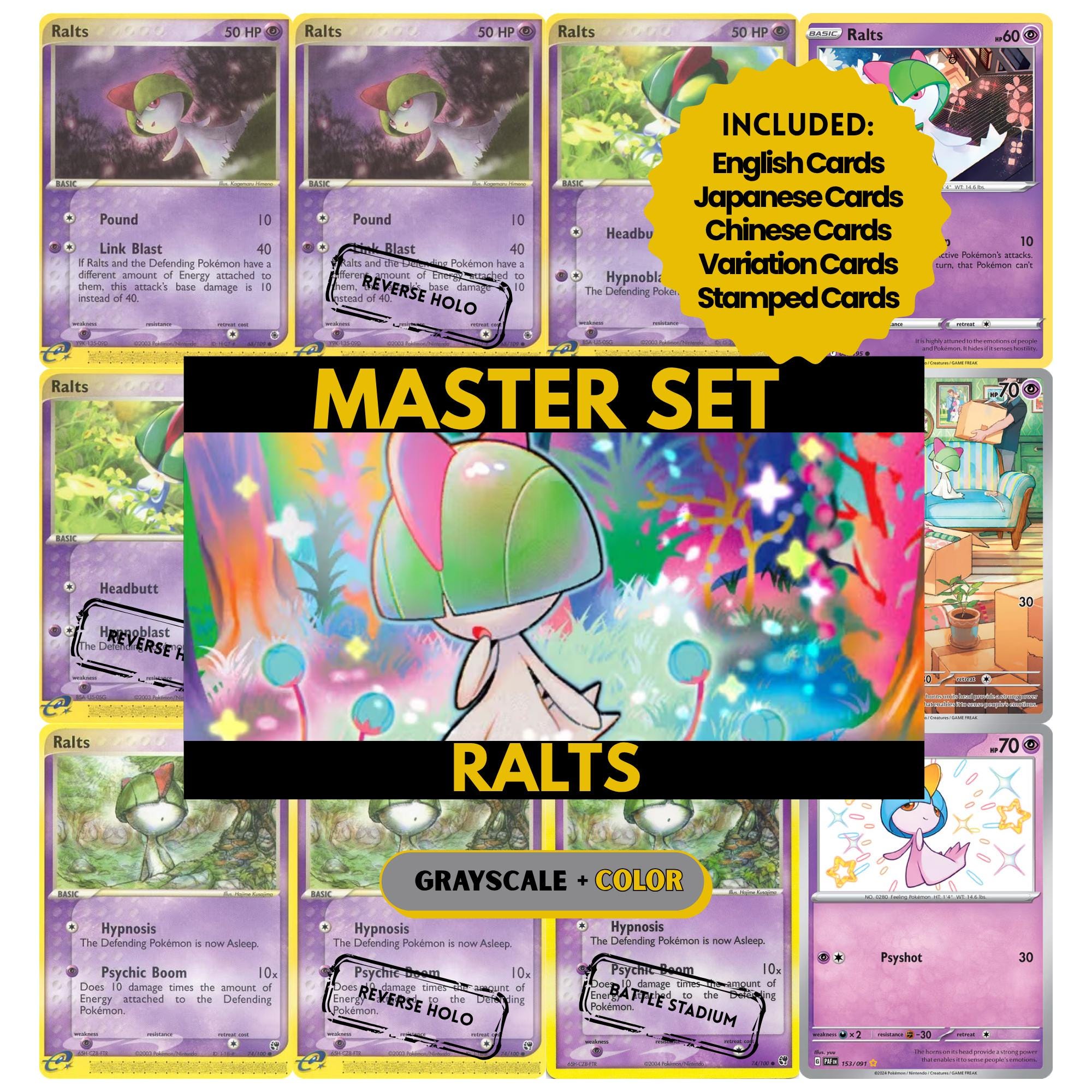 Ralts Card - Etsy Ralts Card - Etsy