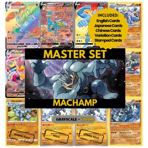 Machamp Master Set Binder Pages, Pokemon Placeholder Cards, Printable PDF & Digital Download
