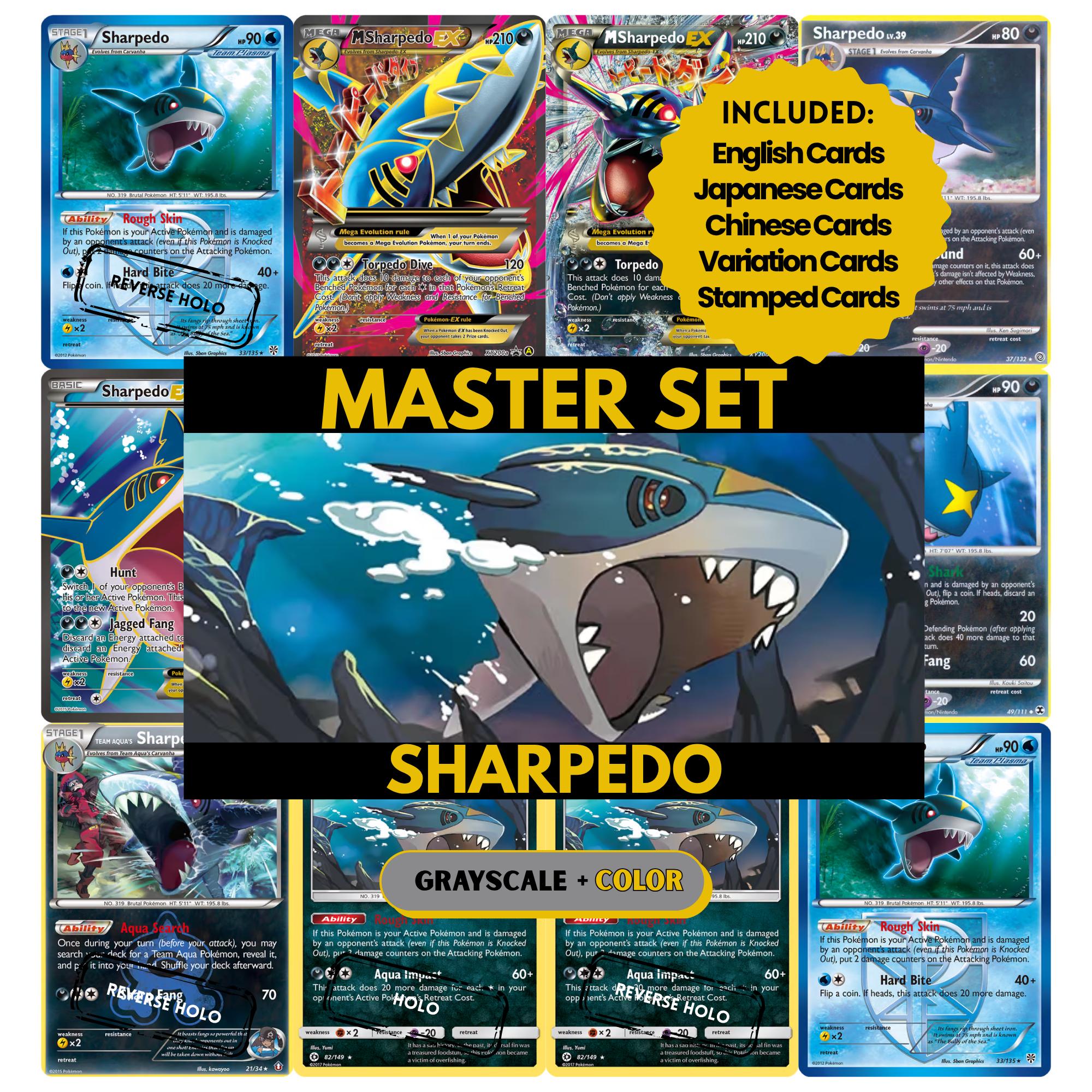 Sharpedo Master Set Binder Pages, Pokemon Placeholder Cards