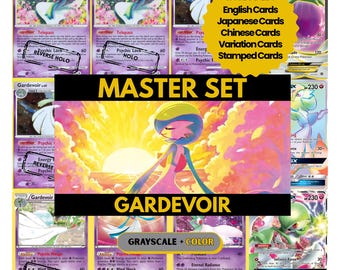 Gardevoir Master Set Binder Pages, Pokémon Placeholder Cards, Printable PDF & Digital Download