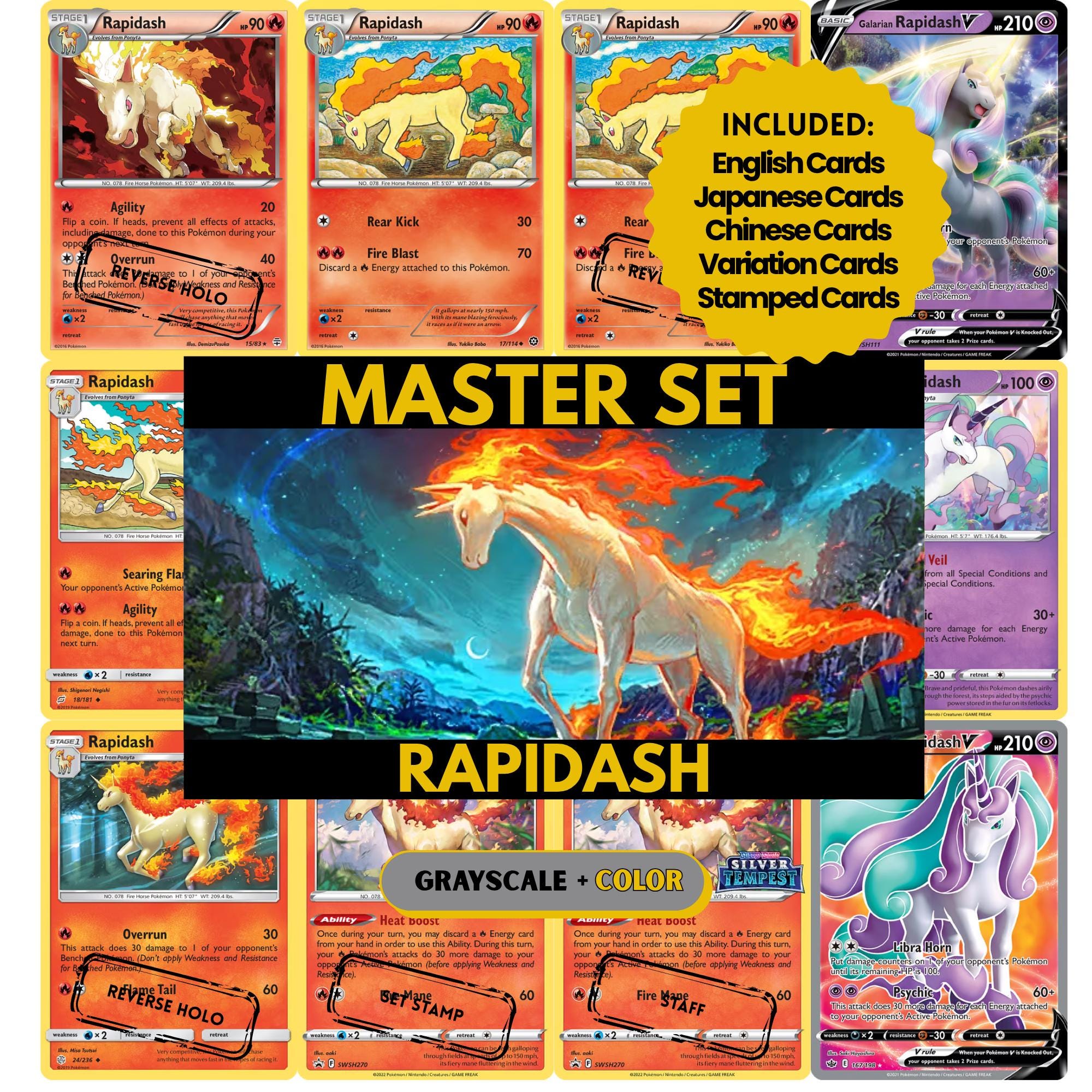 Rapidash Card - Etsy