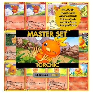 Torchic Master Set Binder Pages, Pokemon Placeholder Cards, Printable PDF & Digital Download