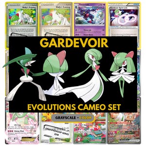 Gardevoir Evolutions Cameo Binder Cards, Ralts Kirlia Gallade Placeholders, Download + Printable PDF
