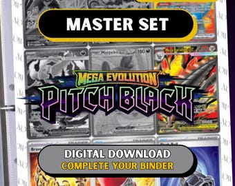 Conjunto maestro de marcadores de posición Pitch Black, páginas imprimibles completas para carpeta + lista de verificación (descarga digital)