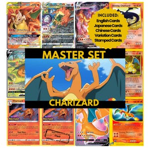 Charizard Master Set Binder Pages, Pokemon Placeholder Cards, Printable PDF & Digital Download