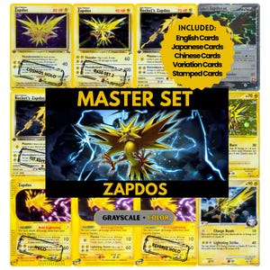 Zapdos Master Set Pärmsidor, Pokémon Platshållarkort, Utskrivbar PDF och Digital Nedladdning