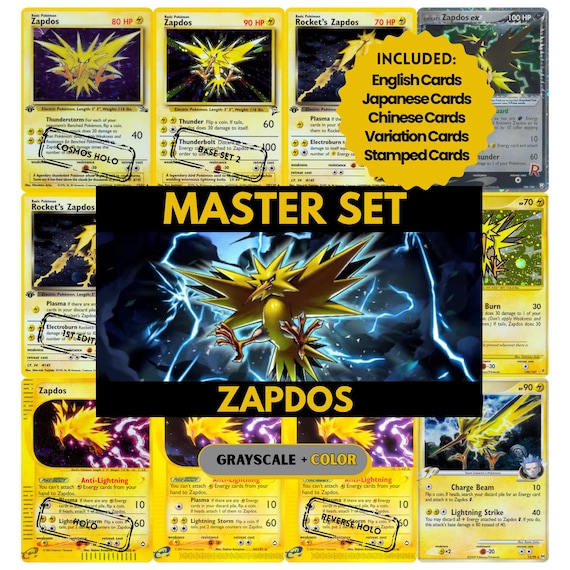 タゲス様オーダーページ Zapdos Master Set Binder Pages, Pokemon Placeholder Cards
