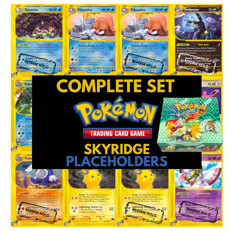 Pokémon Skyridge Set Printable Placeholders | Vintage TCG Binder ...