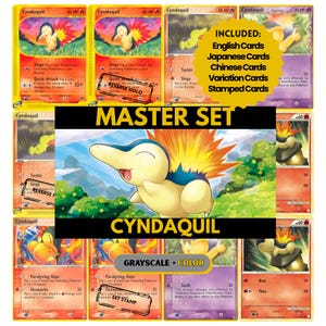 Cyndaquil Master Set Pärmblad, Pokémon Platshållarkort, Utskrivbar PDF och Digital Nedladdning