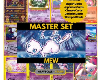Mew Master Set Sammelmappen, Pokemon Platzhalterkarten, druckbare PDF & digitaler Download