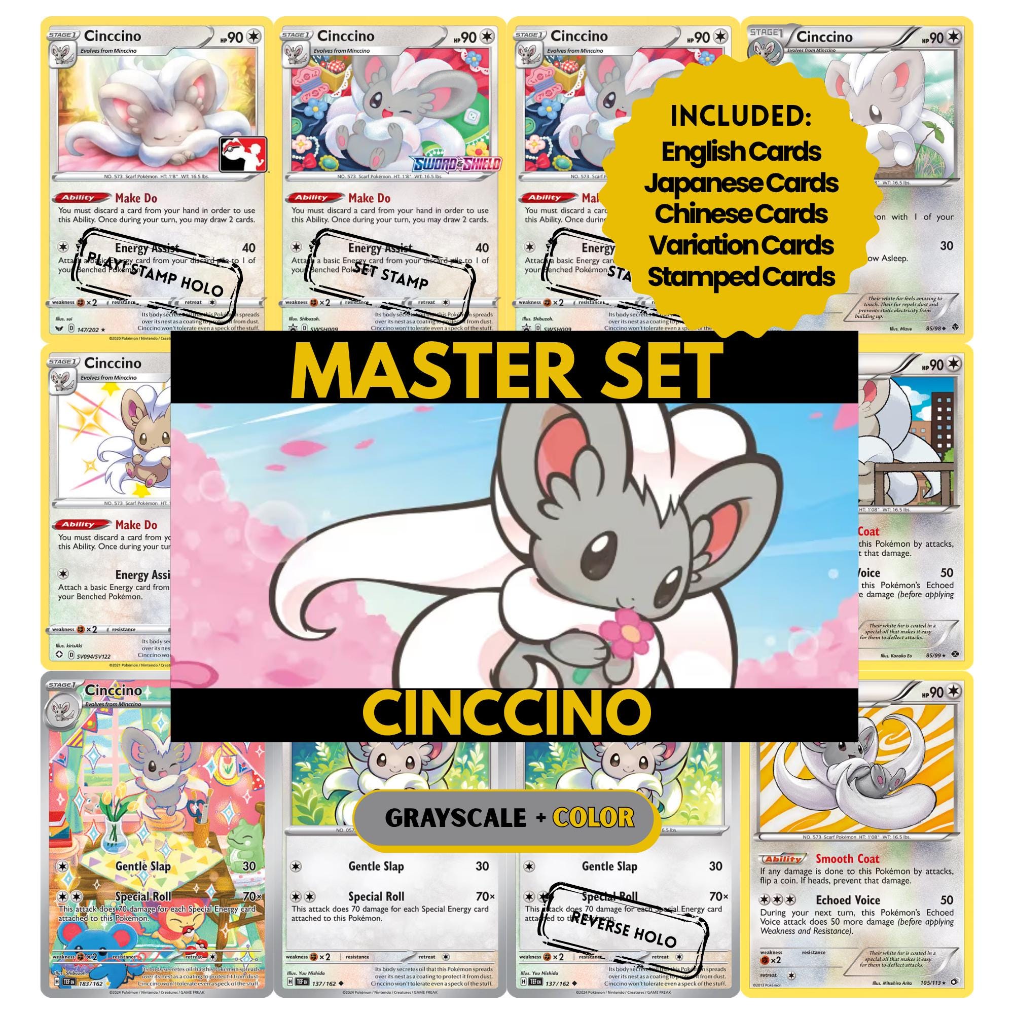 Cinccino Card - Etsy