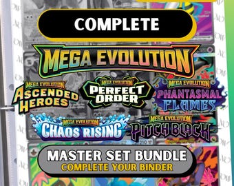 Mega Evolution Master Set Placeholders Bundle: Pitch Black, Chaos Rising, Perfect Order, Ascended Heroes (Digital Download)