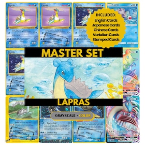 Lapras Master Set Binder Pages, Pokemon Placeholder Cards, Printable PDF & Digital Download