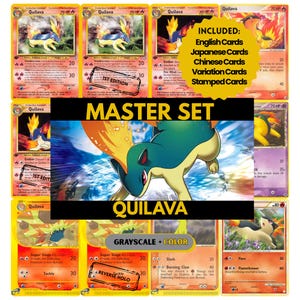 Quilava Master Set Binder Pages, Pokémon Placeholder Cards, Printable PDF & Digital Download