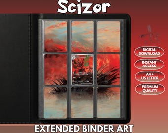 Scizor 205 Expanded Binder Art Pokémon 3x3 Display (Digitaler Download + Druckbare)